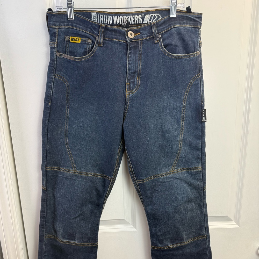 Iron workers Bilt Blue Women’s Work or Riding Jeans with Built in knee pads